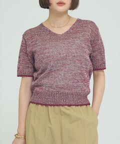 qualite / カリテ ニット・セーター | カラーポリリネンVネックニット【予約】