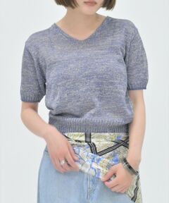 qualite / カリテ ニット・セーター | カラーポリリネンVネックニット【予約】