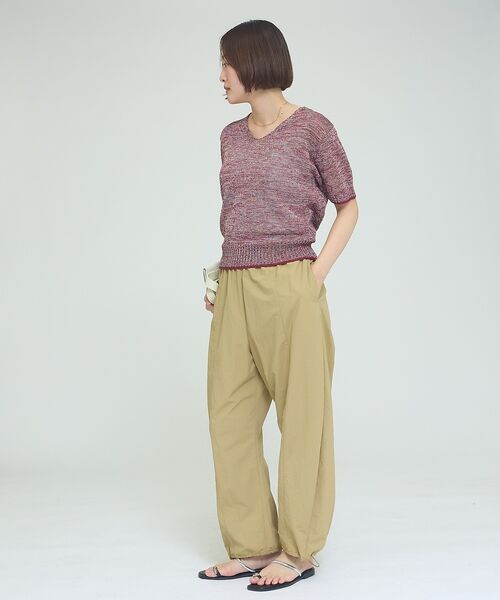 qualite / カリテ ニット・セーター | カラーポリリネンVネックニット【予約】 | 詳細2