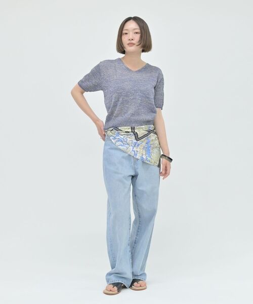 qualite / カリテ ニット・セーター | カラーポリリネンVネックニット【予約】 | 詳細8