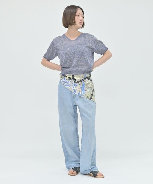 qualite / カリテ ニット・セーター | カラーポリリネンVネックニット【予約】 | 詳細12