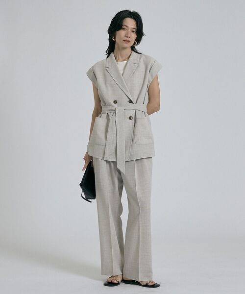 qualite / カリテ パンツ | 【セットアップ対応】メッシュ2タックストレードパンツ【予約】 | 詳細4