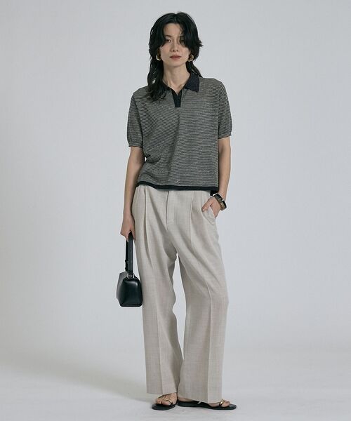 qualite / カリテ パンツ | 【セットアップ対応】メッシュ2タックストレードパンツ【予約】 | 詳細7