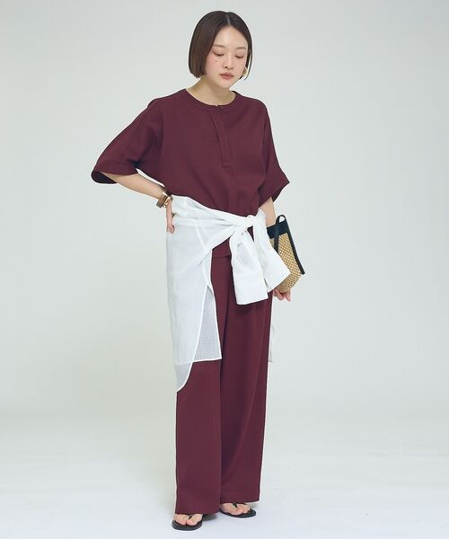 qualite / カリテ パンツ | 【ベストセラーアイテム！新色追加】リネンライクパンツ/セットアップ対応 | 詳細24