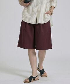 qualite / カリテ ショート・ハーフ・半端丈パンツ | 【大人が穿ける上品ショート丈／新型登場】リネンライクショートパンツ/セットアップ