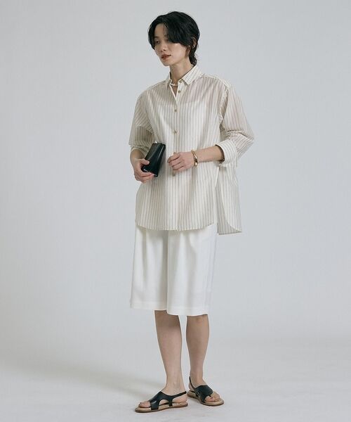 qualite / カリテ ショート・ハーフ・半端丈パンツ | 【大人が穿ける上品ショート丈／新型登場】リネンライクショートパンツ/セットアップ | 詳細1