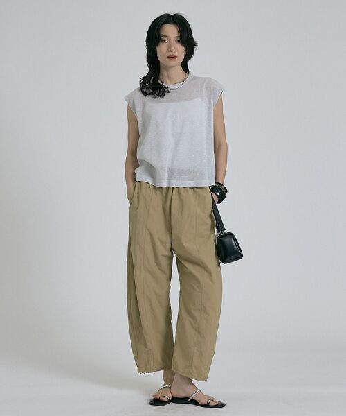 qualite / カリテ その他 | 【接触冷感＆透湿＆撥水＆UVカット】ナイロンタスランパラシュートパンツ/セットア | 詳細4