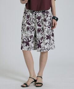 qualite / カリテ ショート・ハーフ・半端丈パンツ | ボタニカルプリントショートパンツ【予約】