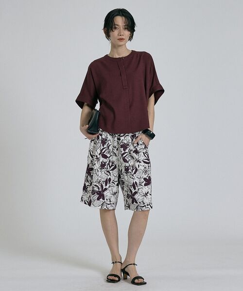 qualite / カリテ ショート・ハーフ・半端丈パンツ | ボタニカルプリントショートパンツ【予約】 | 詳細2