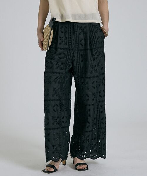 qualite / カリテ パンツ | 【セットアップ対応】エンブロイダリーワイドパンツ【予約】 | 詳細7