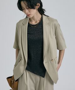 【接触冷感＆セットアップ対応】ライトデニムハーフスリーブジャケット【予約】