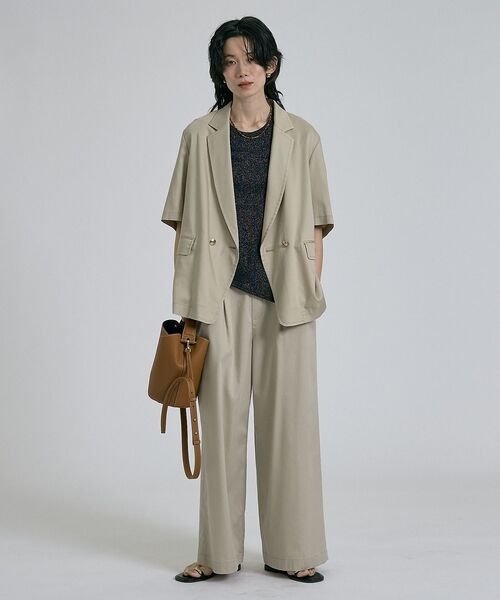 qualite / カリテ その他アウター | 【接触冷感＆セットアップ対応】ライトデニムハーフスリーブジャケット【予約】 | 詳細3