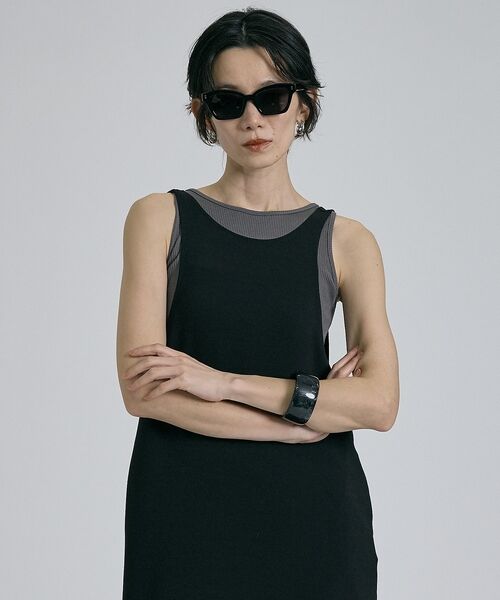 qualite / カリテ ワンピース | 【接触冷感・吸水速乾・UVカット・防シワ】3WAYジョーゼットアメスリワンピ【予 | 詳細5