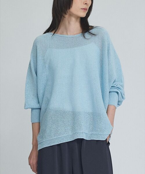 qualite / カリテ Tシャツ | 【夏まで快適に着られる】camifine ニットプルオーバー（ブルー）