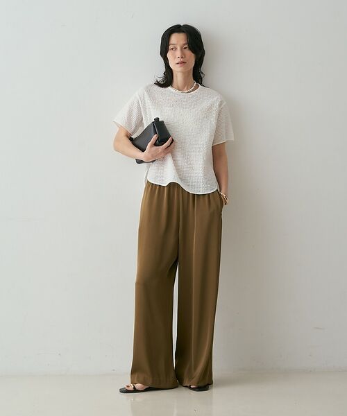 qualite / カリテ シャツ・ブラウス | 【セットアップ対応】シアーギンガムブラウス【予約】 | 詳細1