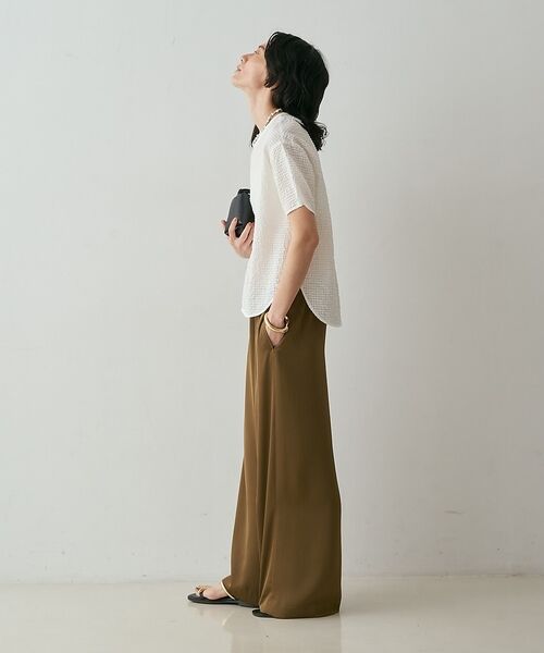 qualite / カリテ シャツ・ブラウス | 【セットアップ対応】シアーギンガムブラウス【予約】 | 詳細10