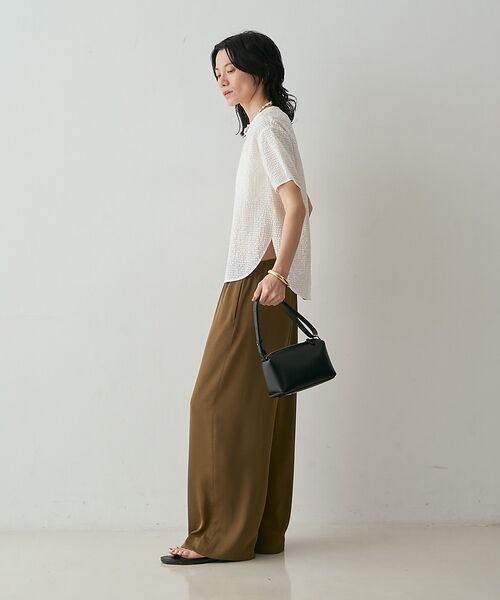 qualite / カリテ シャツ・ブラウス | 【セットアップ対応】シアーギンガムブラウス【予約】 | 詳細11