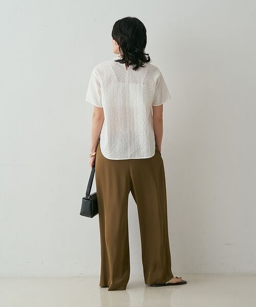 qualite / カリテ シャツ・ブラウス | 【セットアップ対応】シアーギンガムブラウス【予約】 | 詳細12