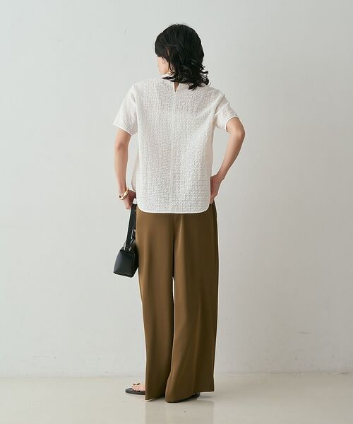 qualite / カリテ シャツ・ブラウス | 【セットアップ対応】シアーギンガムブラウス【予約】 | 詳細13