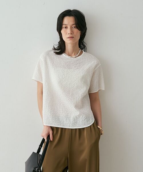 qualite / カリテ シャツ・ブラウス | 【セットアップ対応】シアーギンガムブラウス【予約】 | 詳細17