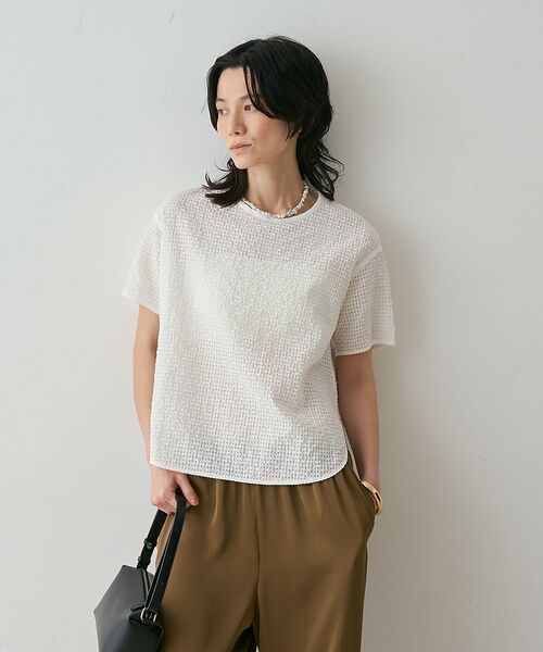 qualite / カリテ シャツ・ブラウス | 【セットアップ対応】シアーギンガムブラウス【予約】 | 詳細18