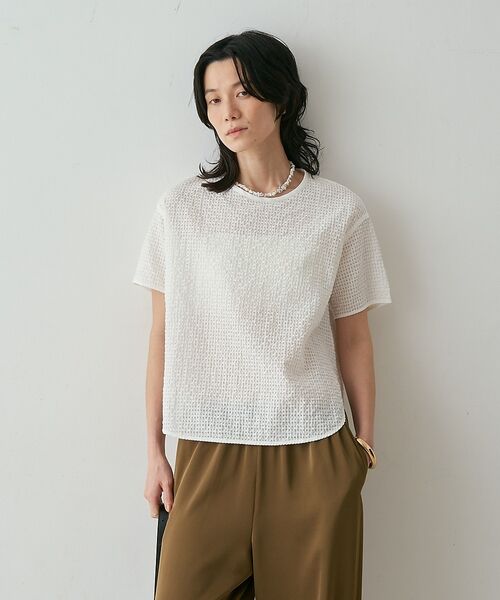 qualite / カリテ シャツ・ブラウス | 【セットアップ対応】シアーギンガムブラウス【予約】 | 詳細19