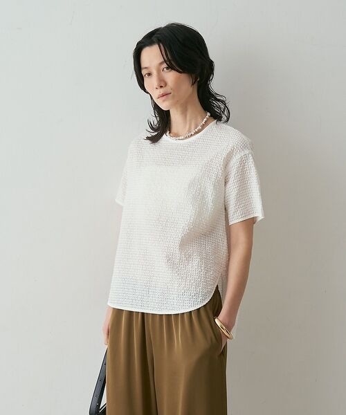 qualite / カリテ シャツ・ブラウス | 【セットアップ対応】シアーギンガムブラウス【予約】 | 詳細20