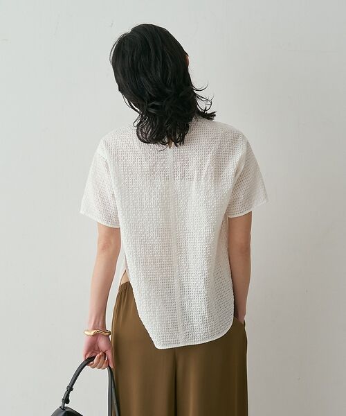 qualite / カリテ シャツ・ブラウス | 【セットアップ対応】シアーギンガムブラウス【予約】 | 詳細24