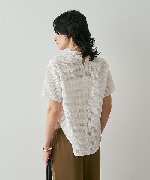 qualite / カリテ シャツ・ブラウス | 【セットアップ対応】シアーギンガムブラウス【予約】 | 詳細25