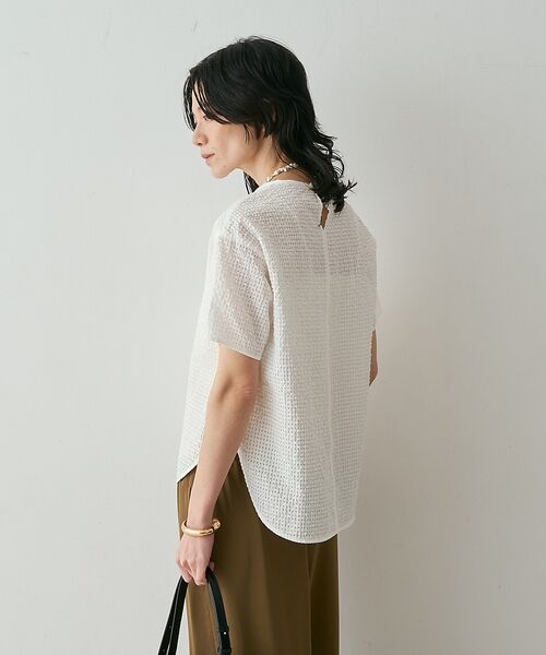 qualite / カリテ シャツ・ブラウス | 【セットアップ対応】シアーギンガムブラウス【予約】 | 詳細26