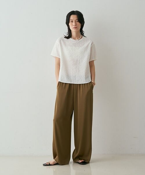 qualite / カリテ シャツ・ブラウス | 【セットアップ対応】シアーギンガムブラウス【予約】 | 詳細3