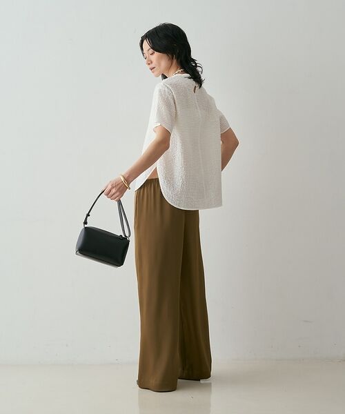 qualite / カリテ シャツ・ブラウス | 【セットアップ対応】シアーギンガムブラウス【予約】 | 詳細4