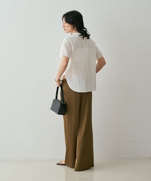 qualite / カリテ シャツ・ブラウス | 【セットアップ対応】シアーギンガムブラウス【予約】 | 詳細5