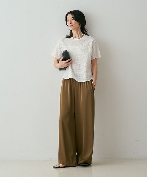 qualite / カリテ シャツ・ブラウス | 【セットアップ対応】シアーギンガムブラウス【予約】 | 詳細8