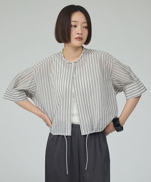 qualite / カリテ シャツ・ブラウス | 【シルエット調整可能】フォルムドロストブラウス【予約】 | 詳細1