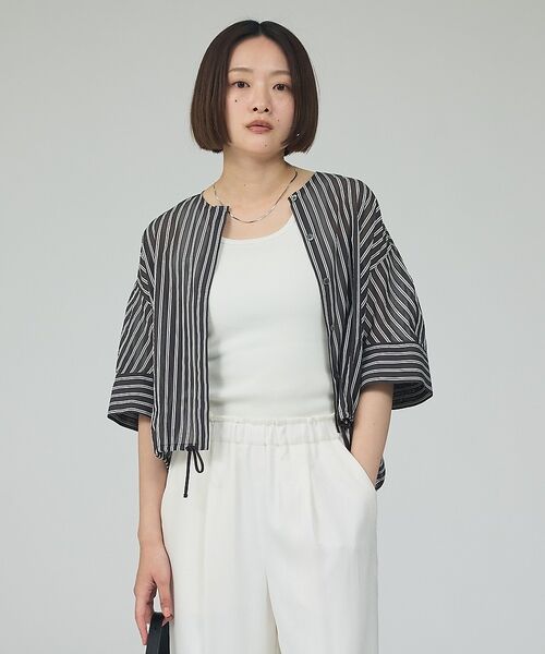 qualite / カリテ シャツ・ブラウス | 【シルエット調整可能】フォルムドロストブラウス【予約】 | 詳細12