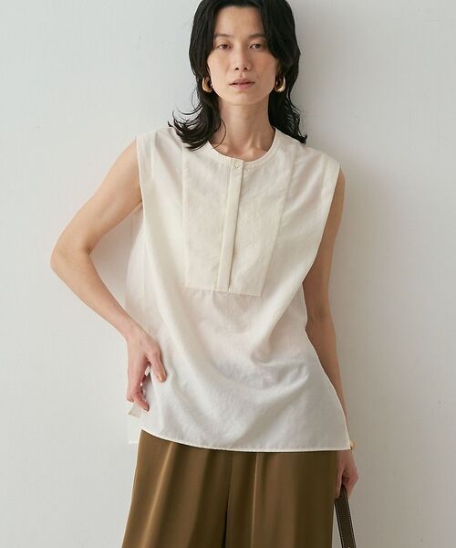 qualite / カリテ シャツ・ブラウス | シルキーローンブラウス【予約】（アイボリー）