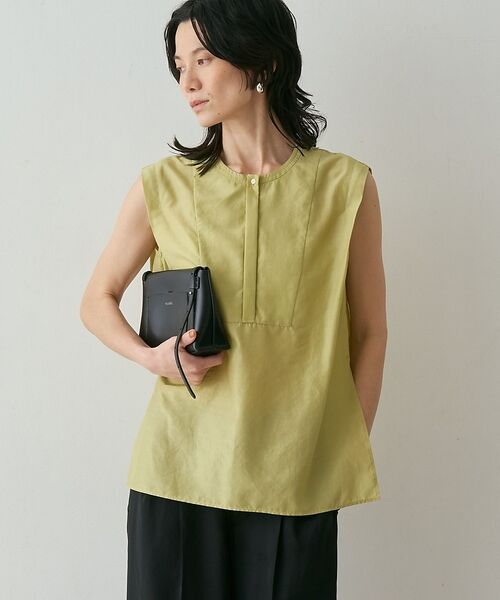 qualite / カリテ シャツ・ブラウス | シルキーローンブラウス【予約】（ライム）