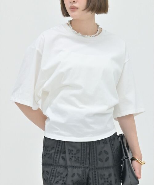 qualite / カリテ Tシャツ | 【接触冷感】プレミアム天竺ドルマンTシャツ【予約】（オフホワイト）