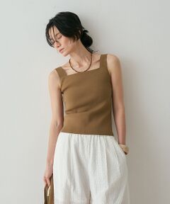 qualite / カリテ キャミソール・チューブトップ | 【接触冷感・セットアップ対応】レーヨンストレッチニットノースリーブ【予約】