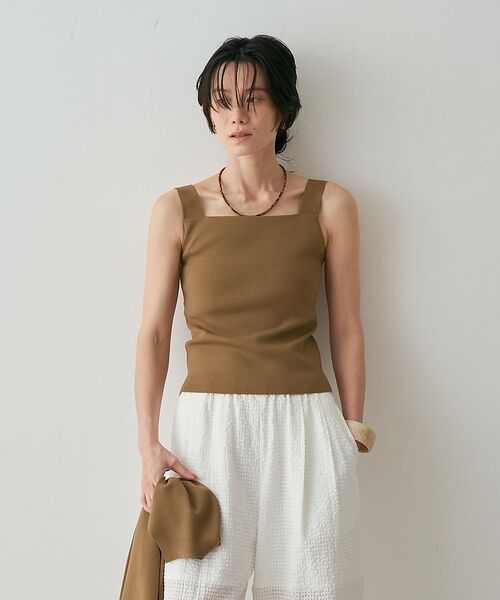 qualite / カリテ キャミソール・チューブトップ | 【接触冷感・セットアップ対応】レーヨンストレッチニットノースリーブ【予約】 | 詳細11