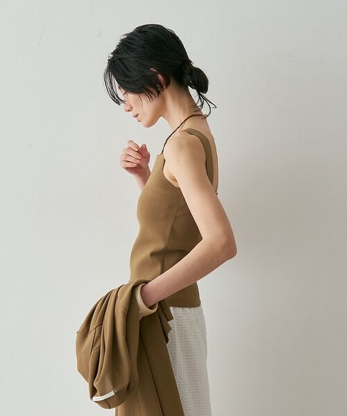 qualite / カリテ キャミソール・チューブトップ | 【接触冷感・セットアップ対応】レーヨンストレッチニットノースリーブ【予約】 | 詳細14