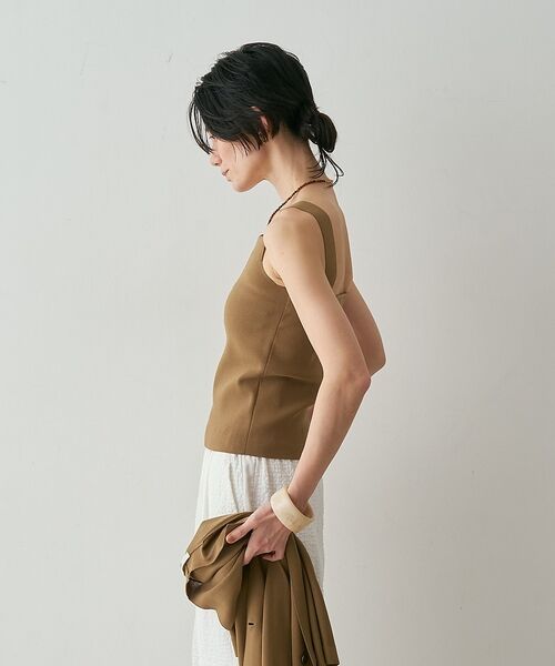 qualite / カリテ キャミソール・チューブトップ | 【接触冷感・セットアップ対応】レーヨンストレッチニットノースリーブ【予約】 | 詳細15