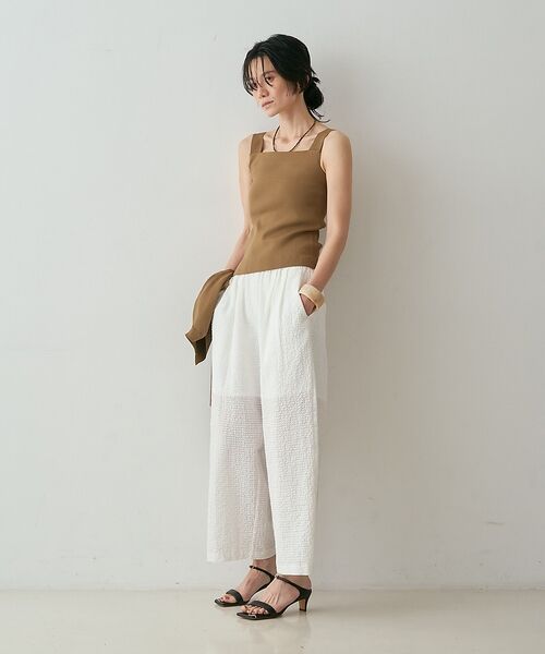 qualite / カリテ キャミソール・チューブトップ | 【接触冷感・セットアップ対応】レーヨンストレッチニットノースリーブ【予約】 | 詳細3