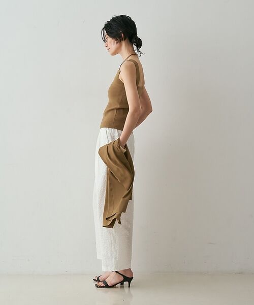 qualite / カリテ キャミソール・チューブトップ | 【接触冷感・セットアップ対応】レーヨンストレッチニットノースリーブ【予約】 | 詳細6