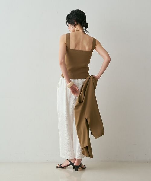 qualite / カリテ キャミソール・チューブトップ | 【接触冷感・セットアップ対応】レーヨンストレッチニットノースリーブ【予約】 | 詳細9