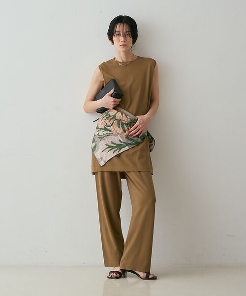 qualite / カリテ チュニック | 【接触冷感・セットアップ対応】レーヨンストレッチニットチュニック | 詳細1