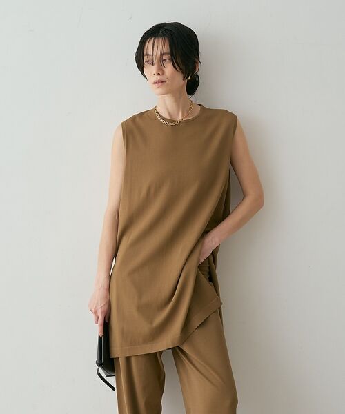 qualite / カリテ チュニック | 【接触冷感・セットアップ対応】レーヨンストレッチニットチュニック | 詳細13