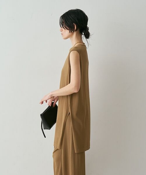 qualite / カリテ チュニック | 【接触冷感・セットアップ対応】レーヨンストレッチニットチュニック | 詳細15