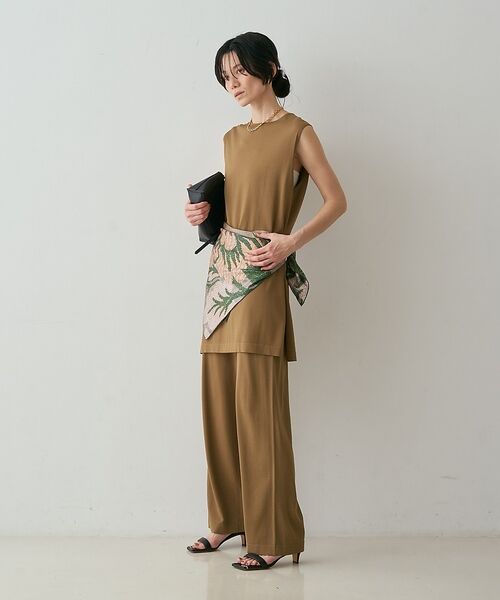 qualite / カリテ チュニック | 【接触冷感・セットアップ対応】レーヨンストレッチニットチュニック | 詳細2